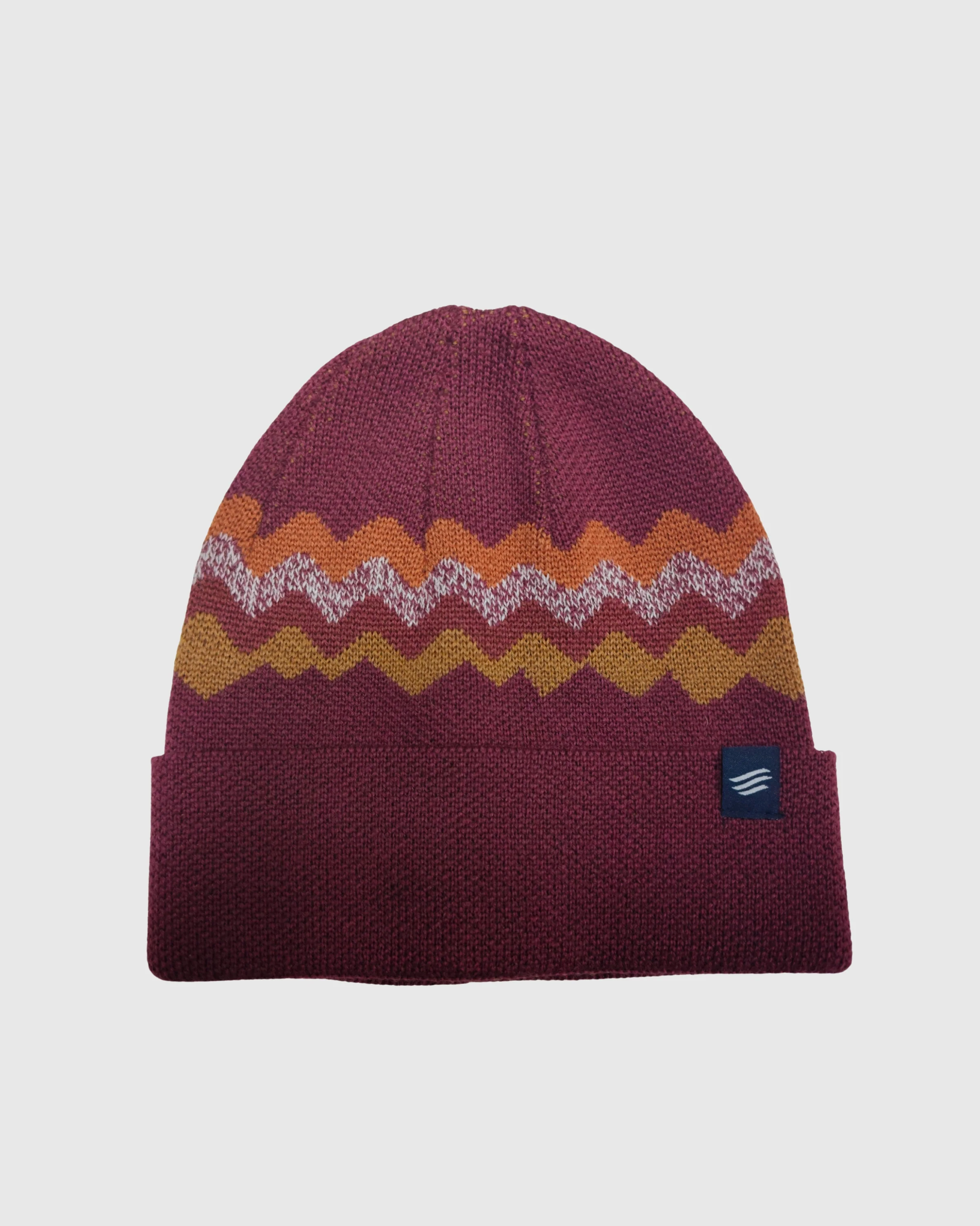 Merino Wool Mountain Scape Knit Beanie
